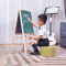 得力（deli）7897 实木A型架900*420mm磁性可吸附学生白板 儿童画板画架 粉笔绿板