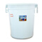 纳丽雅（Naliya） 加厚塑料水桶大号水桶工业塑料圆桶楼层小区户外垃圾桶带盖 120L加厚白色