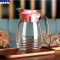 乐美雅 冷水壶玻璃凉水壶 家用大容量耐热水壶饮料果汁扎壶水杯套装 四方雪柜樽（1.1L）