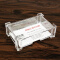得力（deli） 名片座 透明塑料名片盒 桌面名片盒座 水晶名片盒 7621名片盒（带盖）3个装