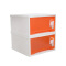 禧天龙Citylong 塑料收纳柜抽屉式单层可组合儿童衣物玩具储物柜抽屉柜2个装明橙27L 5053