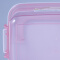 茶花 6.5L收纳箱 小号透明塑料加厚带盖收纳盒把手储物整理箱小药盒子 3只装 粉色