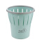宅一起 新型带压圈厨房卫生间家用垃圾桶 创意垃圾桶塑料纸篓垃圾筒 无盖 北欧蓝小号