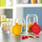乐美雅（Luminarc） 乐美雅透明玻璃密封罐大号储物罐茶叶罐奶粉罐玻璃瓶彩色盖子 H5477-500ml