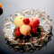 Delisoga 玻璃水果盘 创意冰恋款 大号大容量(琥珀色) 欧式果斗糖果干果篮 坚果零食沙拉碗 客厅家用礼品装饰
