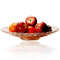 Delisoga 玻璃水果盘 创意珍珠款深盘 大号大容量(琥珀色) 欧式果斗糖果干果篮 坚果零食沙拉碗 客厅家用装饰