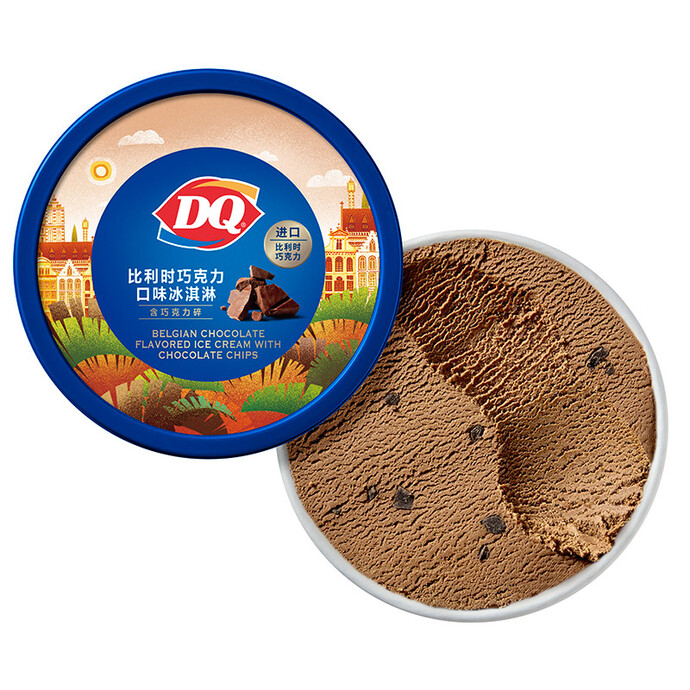 DQ 比利时巧克力口味冰淇淋 400g*4件 下单折后￥139.6