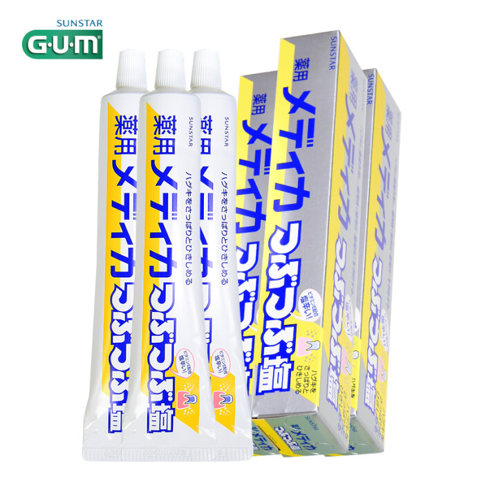 日本进口 GUM 活效牙周护理牙膏 170g*3支*2 双重优惠折后￥39.5秒杀 送漱口水+牙刷