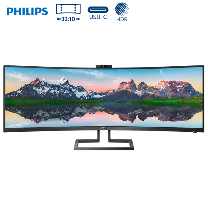 双11预告 Philips 飞利浦 439P9H1 43英寸 超宽屏VA曲面显示器（3840×1200/32:10/HDR400/USB-C）京东优惠券折后￥4999史低