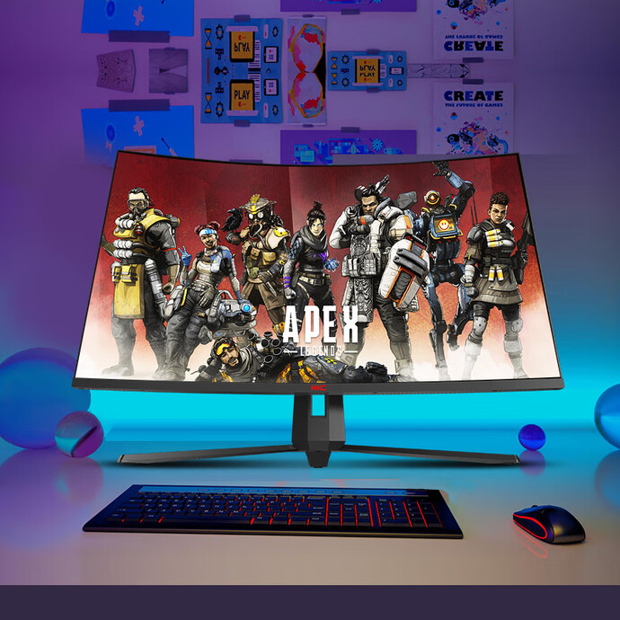 HKC 惠科 31.5英寸 1500R曲面屏 2K液晶显示器 GX329QN ￥1649秒杀