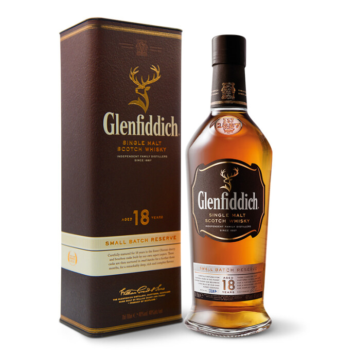 Glenfiddich 格兰菲迪 18年苏格兰达夫镇单一麦芽威士忌 700ml*2件 双重优惠折后￥732