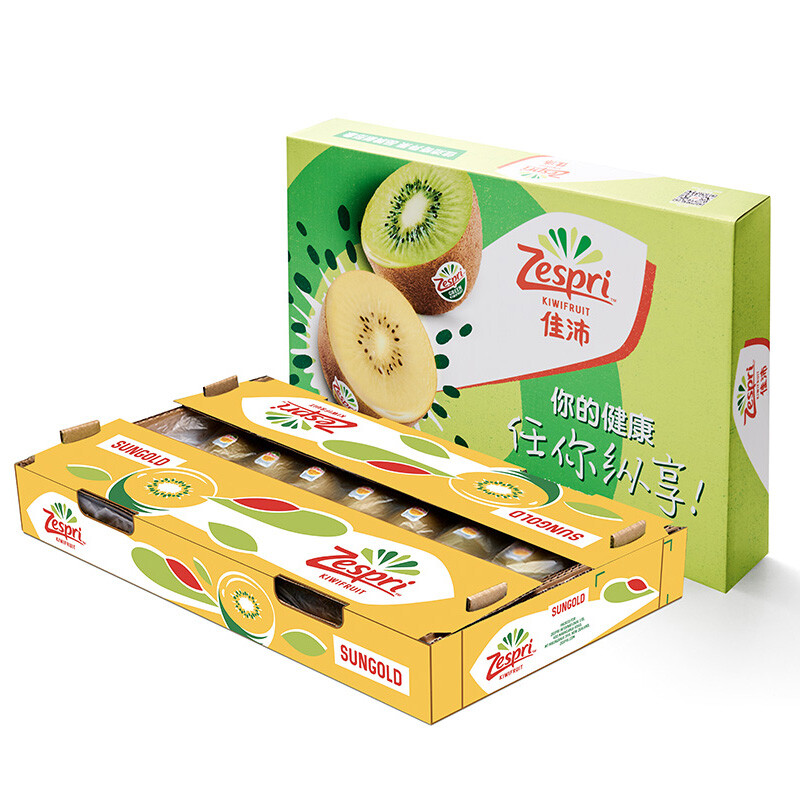 预售 Zespri 佳沛 新西兰金奇异果 （特大124-145g） 25~27个 京东优惠券折后￥199 赠新西兰进口红玫瑰苹果6个装