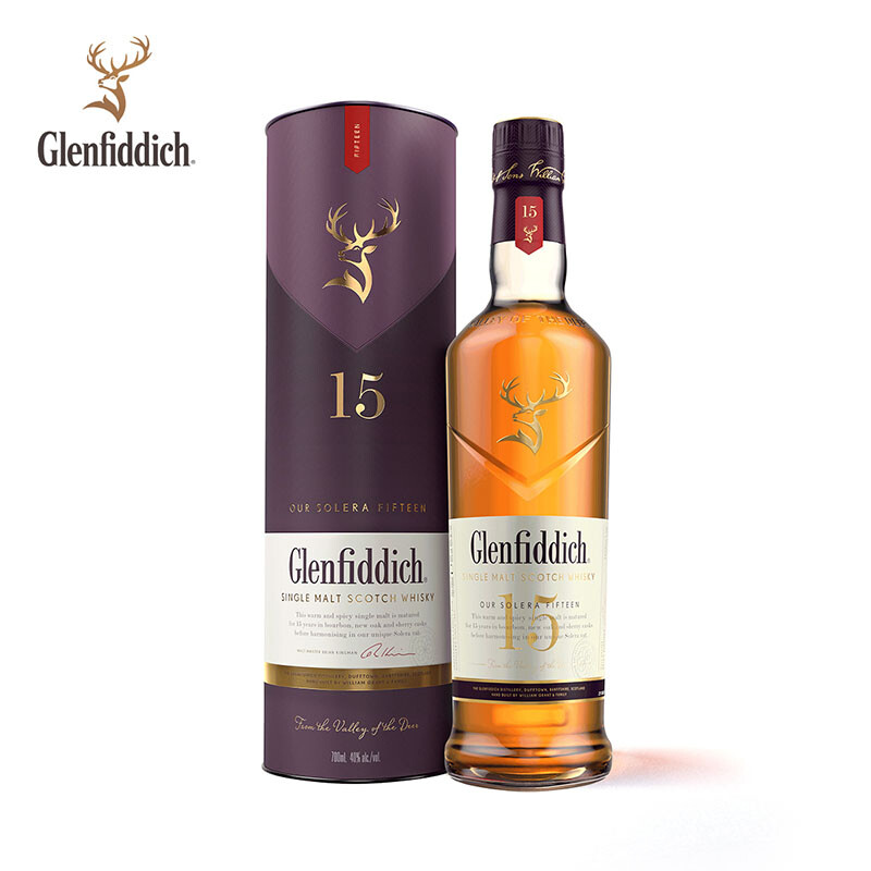 Glenfiddich 格兰菲迪 15年 苏格兰单一麦芽威士忌 700ml 下单折后￥318闪购