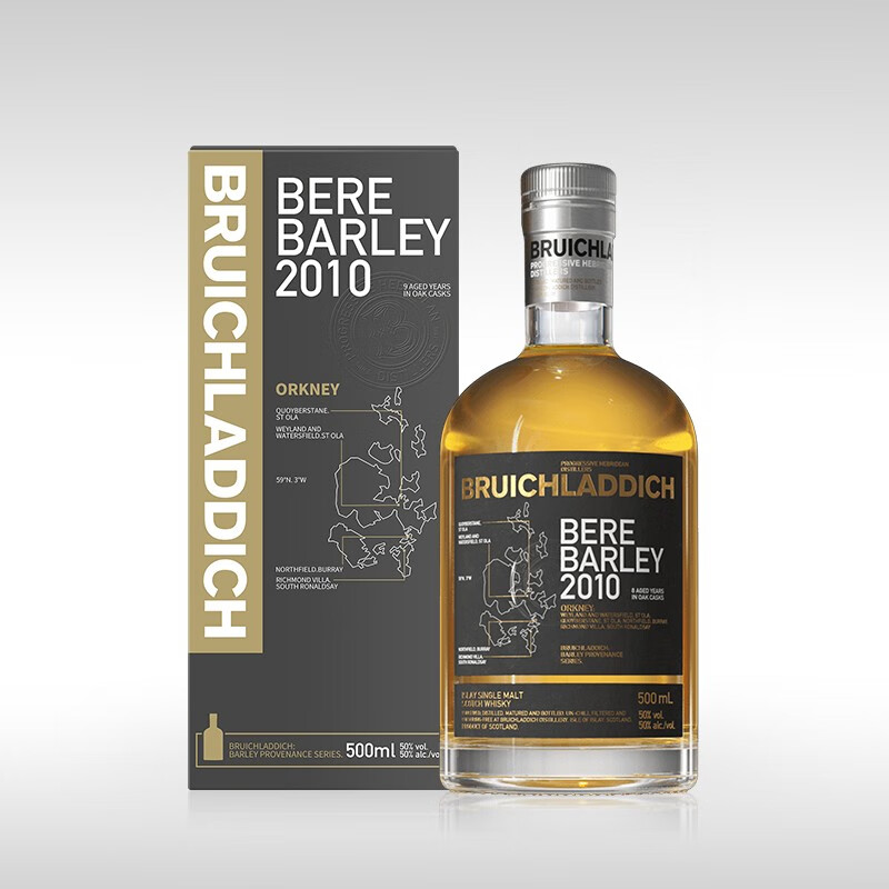 Bruichladdich 布赫拉迪 古卓大麦2010年 单一麦芽苏格兰威士忌 500ml 京东优惠券折后￥379