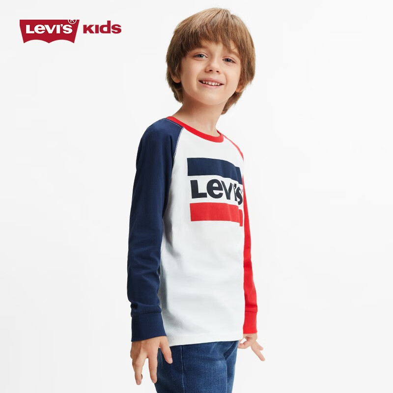 Levi's 李维斯 男童抓绒连帽卫衣 京东优惠券折后￥99包邮 Plus会员还可减10元 另有长袖T恤￥79包邮