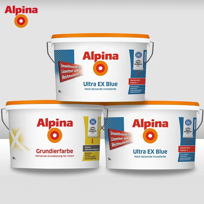 德国蓝天使认证 Alpina 德国阿尔贝娜乳胶漆 新恩蓓套装 15L 双重优惠折后￥1139