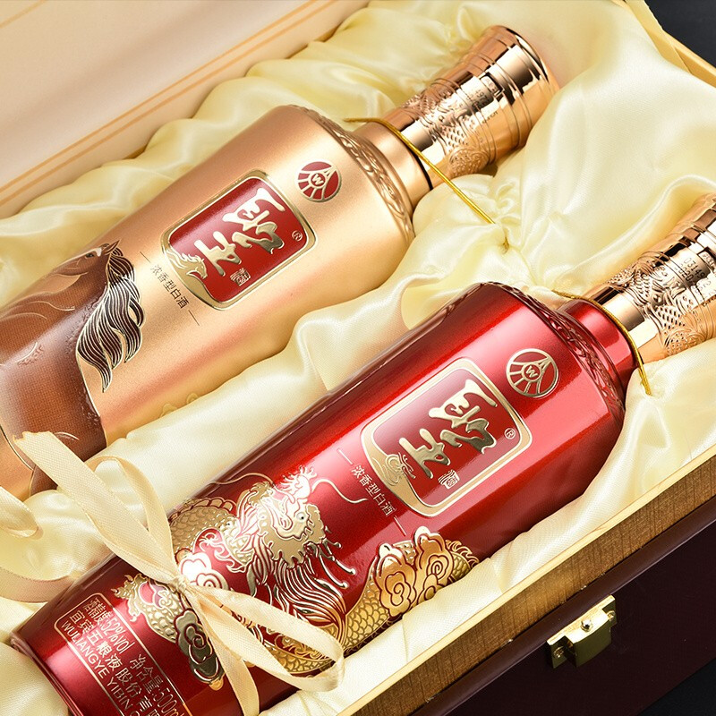 宜宾五粮液生产 聖酒 52度浓香型白酒500mL*2瓶 龙马精神礼盒装 京东优惠券折后¥278 赠礼袋 Plus会员¥238