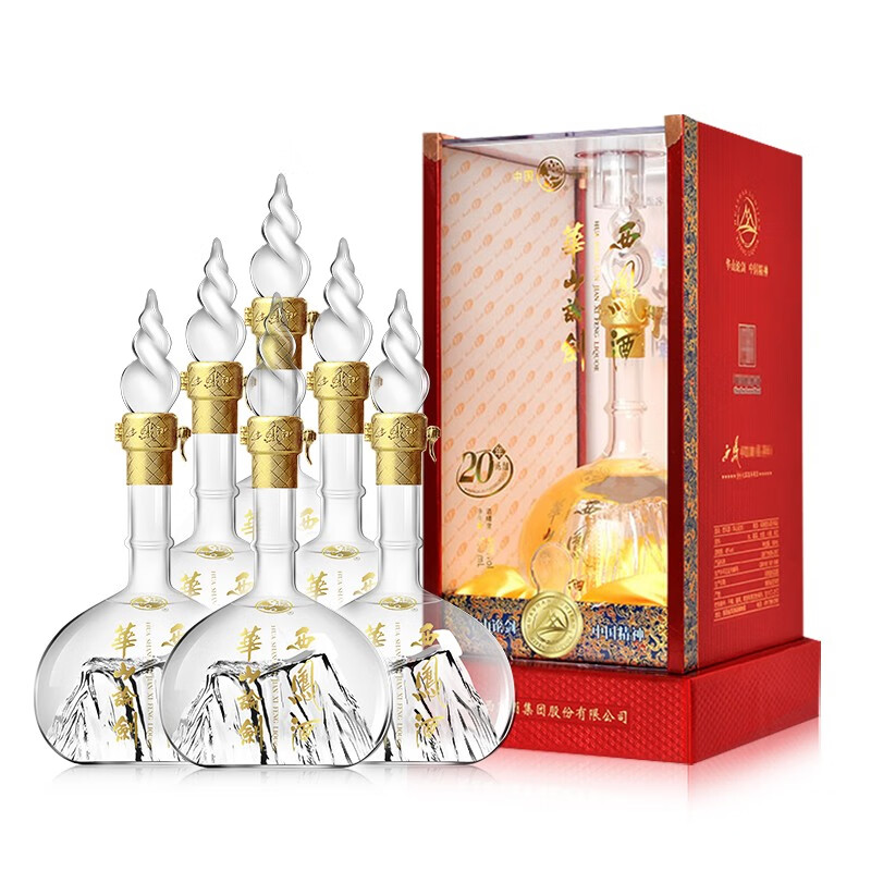 西凤酒 华山论剑 20年 45度凤香型白酒 500ml*6瓶 Plus会员双重优惠折后￥1239.2