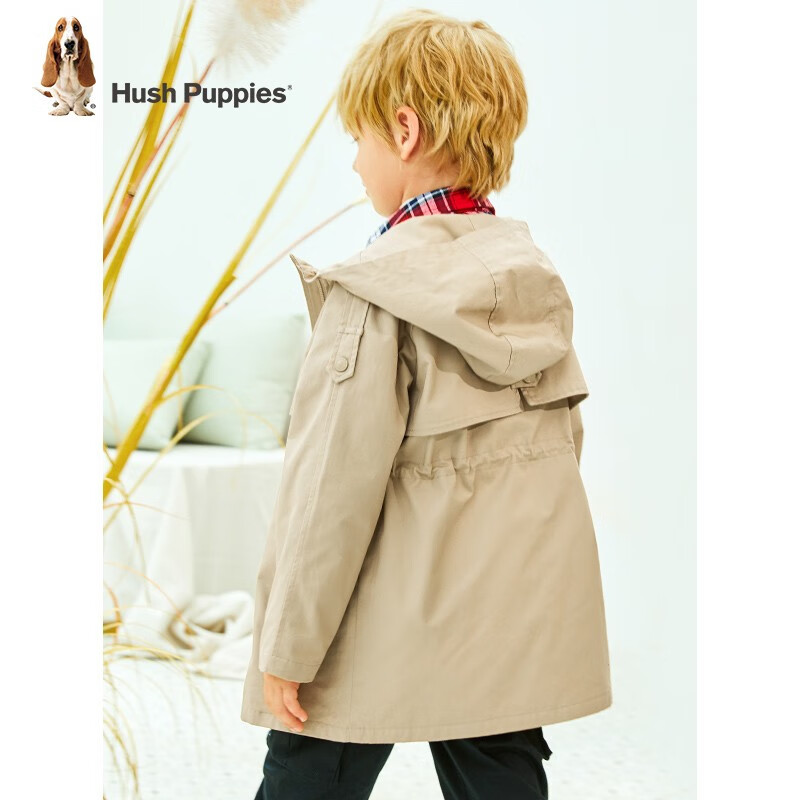 Hush Puppies 暇步士 中大童连帽风衣外套 双重优惠折后￥179 多色可选