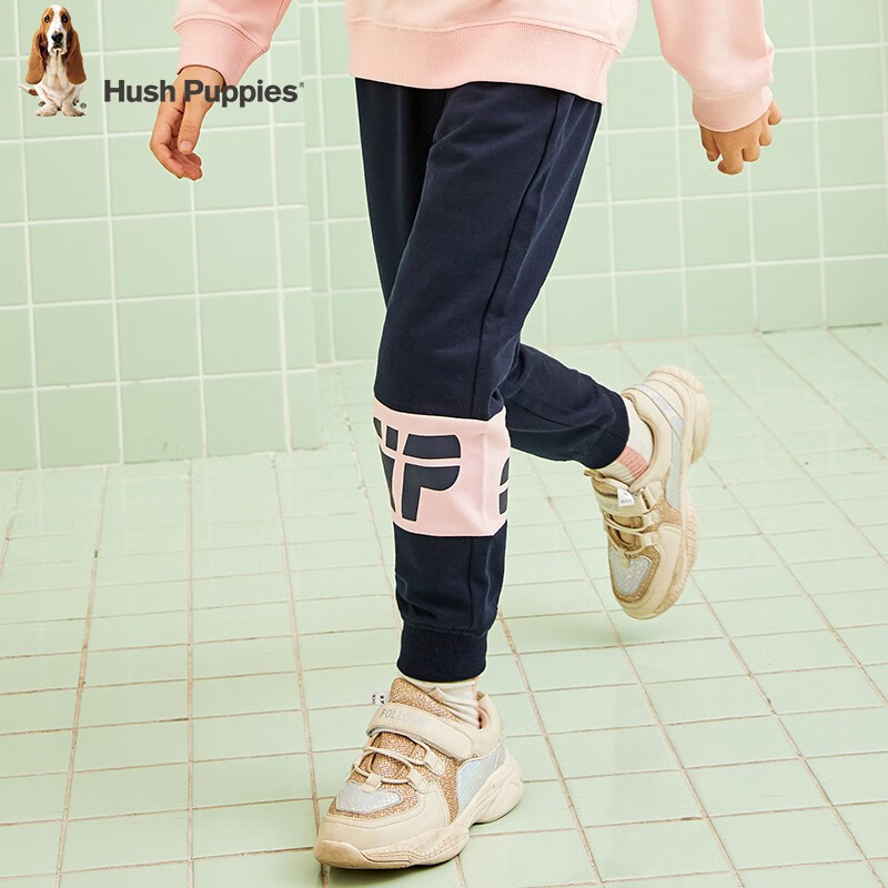 Hush Puppies 暇步士 20年秋季新款 中大女童运动裤 京东优惠券折后￥99包邮 105~170码多色可选  另有男童牛仔裤同价
