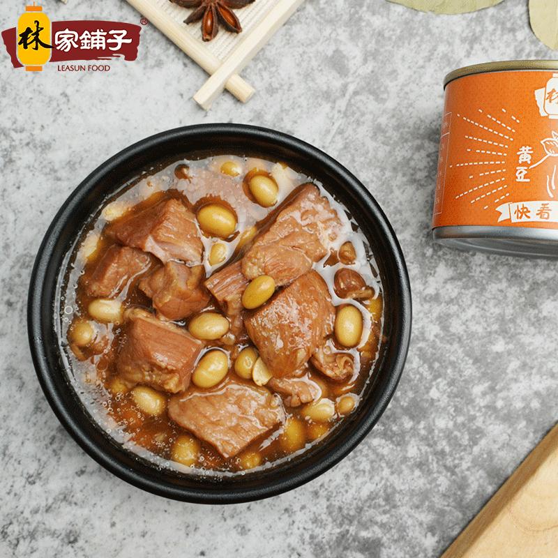 林家铺子 黄豆牛肉罐头 150g*4罐 拼团京东优惠券折后￥24.9包邮