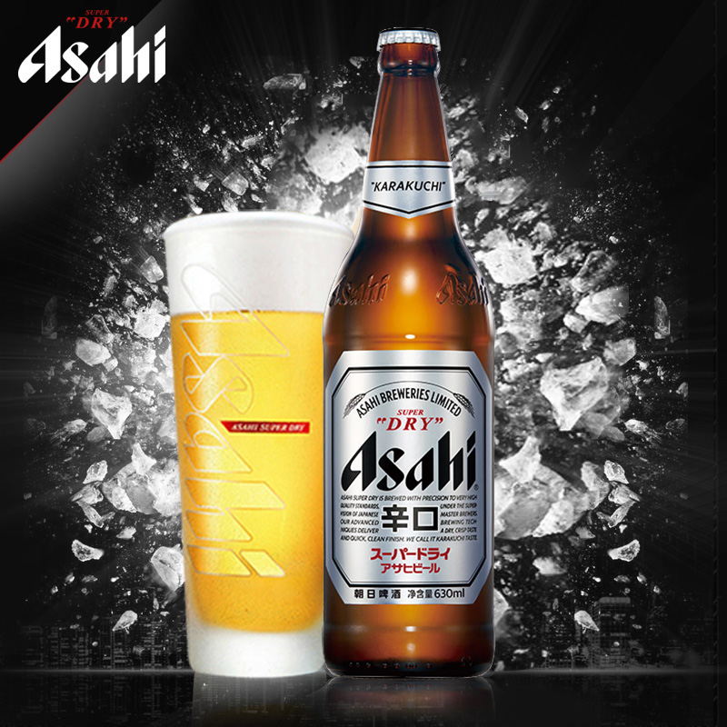 Asahi 朝日 超爽啤酒 玻璃瓶装 630ml*12瓶*3件 双重优惠折后￥200.49