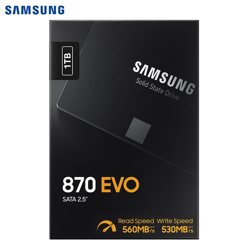 SAMSUNG 三星 870 EVO SATA3.0 2.5英寸SSD固态硬盘 1TB ￥684.99