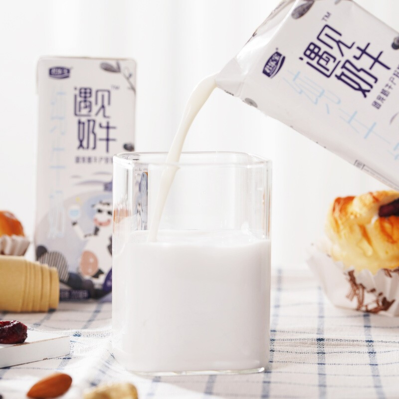 君乐宝 遇见奶牛 全脂纯牛奶 200ml*12盒 京东优惠券折后￥29.9包邮