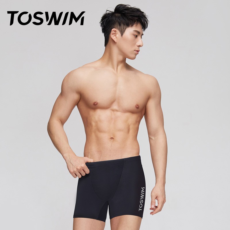 TOSWIM 拓胜 男式平角泳裤 黑色先锋 TS210550399003 ￥59秒杀包邮