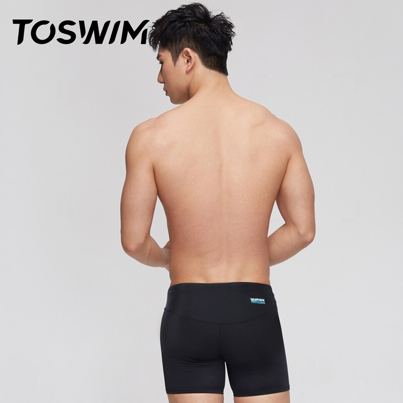 TOSWIM 拓胜 男式平角泳裤 黑色先锋 TS210550399003 ￥59秒杀包邮