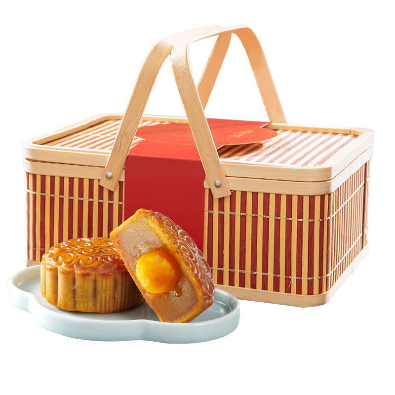 五芳斋 五芳福满月饼礼盒 520g竹篮款 京东优惠券折后￥29.9包邮