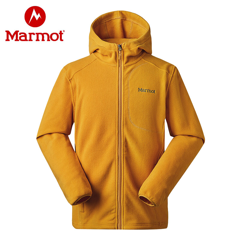 Marmot 土拨鼠 男式长袖抓绒连帽开衫 V83847 淘宝优惠券折后￥199包邮（￥249-50）4色可选