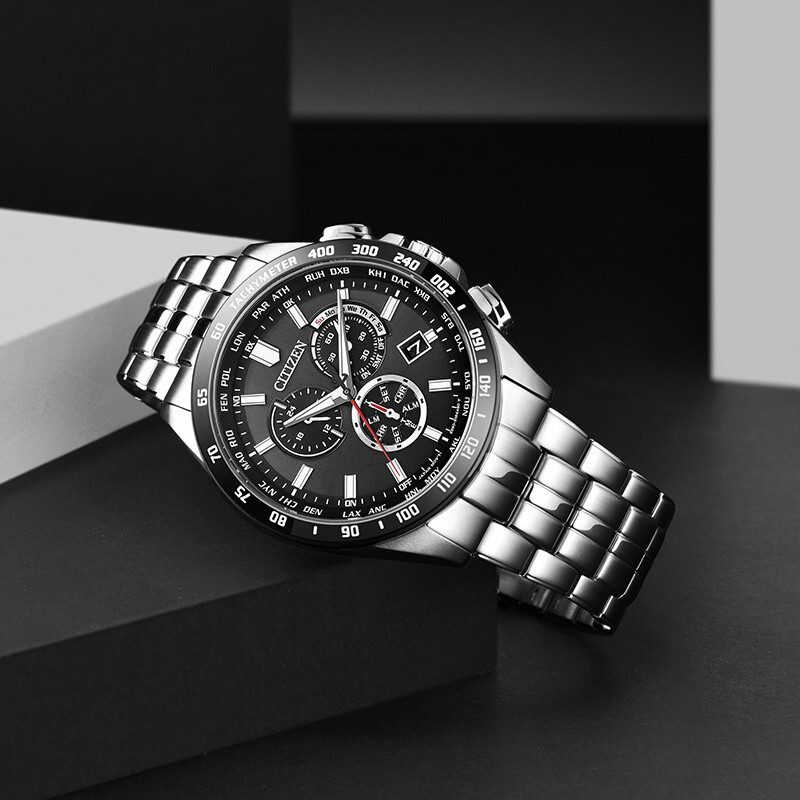 Citizen 西铁城 空中之鹰系列 CB5874-90E 三眼计时 男式光动能五局电波表 ￥1927.88