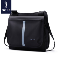 高尔夫（GOLF）男士单肩包休闲时尚百搭斜挎包大容量轻便防泼水挎包可装ipad男包 黑色