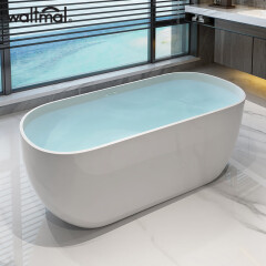 沃特玛（Waltmal）独立式亚克力浴缸家用成人小户型欧式薄边1.2米-1.8米 空缸 1.5m