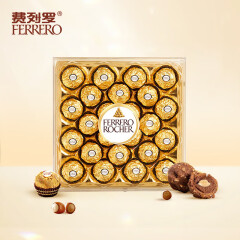 费列罗（FERRERO）金莎榛果巧克力T24粒300g经典礼盒榛果巧克力