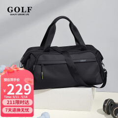 高尔夫（GOLF）旅行包男女运动健身包干湿分离短途手提行李包单肩斜挎旅游袋黑色