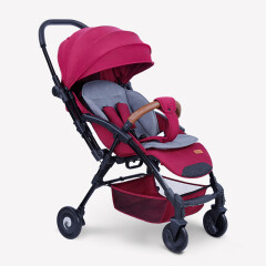 德国贝尔Bair双向婴儿推车轻便折叠婴儿车可登机可坐可躺宝宝手推车便携婴幼儿口袋推车 玫瑰红 箱