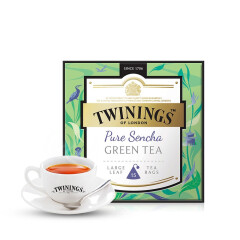 川宁（TWININGS）英国日式煎茶2g*15包 进口绿茶茶叶 三角茶包袋泡茶 蒸青绿茶