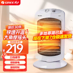 格力（GREE） 小太阳取暖器电暖器家用电暖速热防烫摇头节能烤火炉暗光远红外取暖炉NSD-12-WG