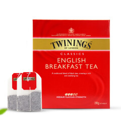 川宁（TWININGS）进口英式早餐红茶200g克\/100片茶包茶叶 袋泡茶办公室早餐茶
