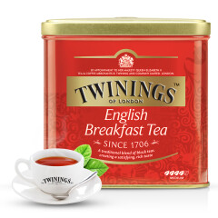川宁（TWININGS）英国早餐红茶500g进口英式红茶散茶茶叶铁罐装年货礼盒奶茶