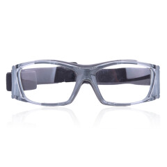 VOLOCOVER高韧性轻薄型篮球眼镜足球防护眼镜框防撞击护目镜可配防雾近视片 灰色框配树脂防雾镜片（推荐）