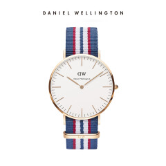 丹尼尔惠灵顿（Daniel Wellington）手表DW男表40mm金色边尼龙带超薄男士石英手表0113DW