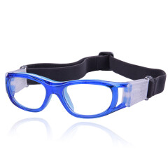 VOLOCOVER 专业少年儿童篮球足球运动眼镜可配近视简约镜框防撞运动护目镜 蓝色框平光片 平光镜片无近视