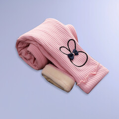 童女裤1-5岁女童加绒打底裤外穿冬季3女宝宝双