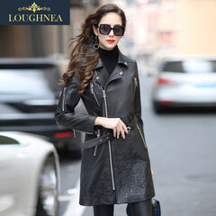 LOUGHNEA品牌时尚貂皮大衣女短款带帽整貂