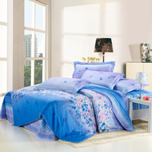 晋鹏家纺纯棉床上床品四件套时尚花型床上套件