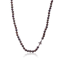 FEI斐 BY FEI LIU<em>女士</em>黑色四叶草<em>银饰</em>珍珠<em>项链</em>