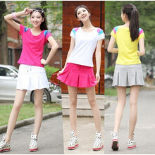 2013夏季女士休闲<em>运动</em>裙羽毛球服 圆领短袖T